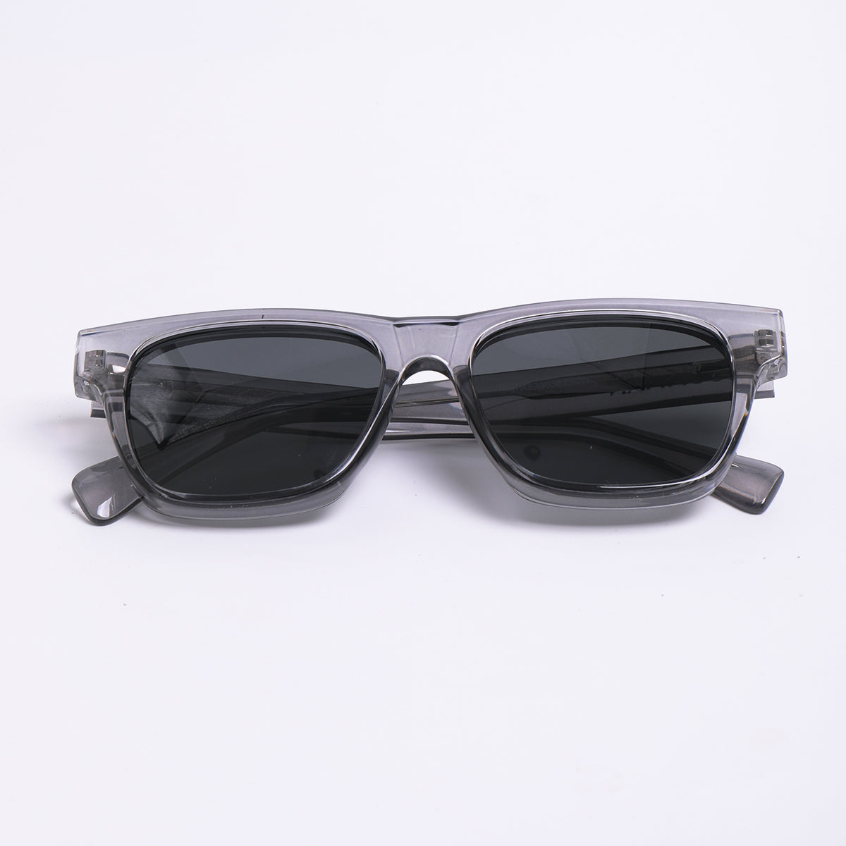 Tokyo Crystal Smoke Polarised Square Sunglass (Unisex)