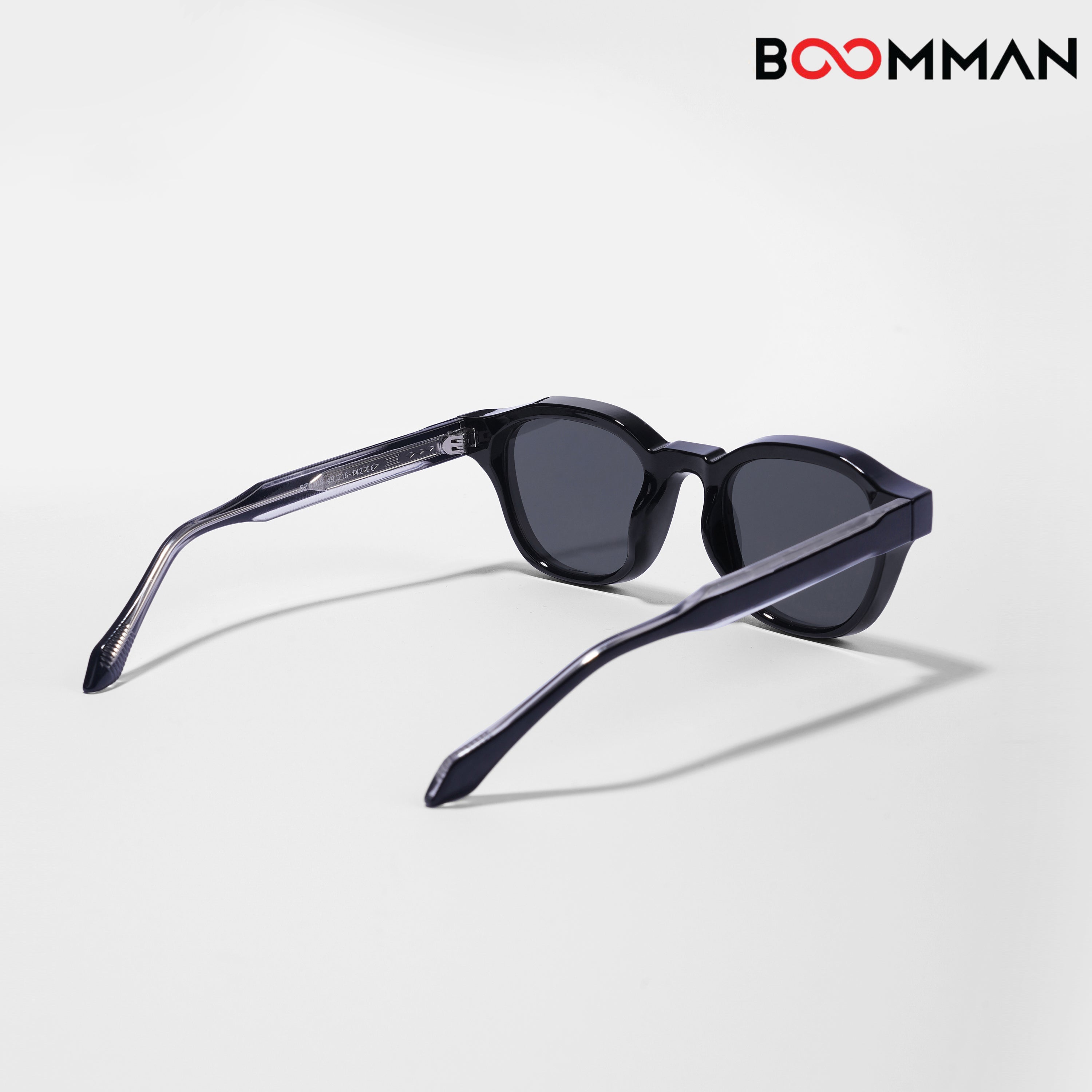 Midnight Curve Designer Black Sunglasses (Unisex)