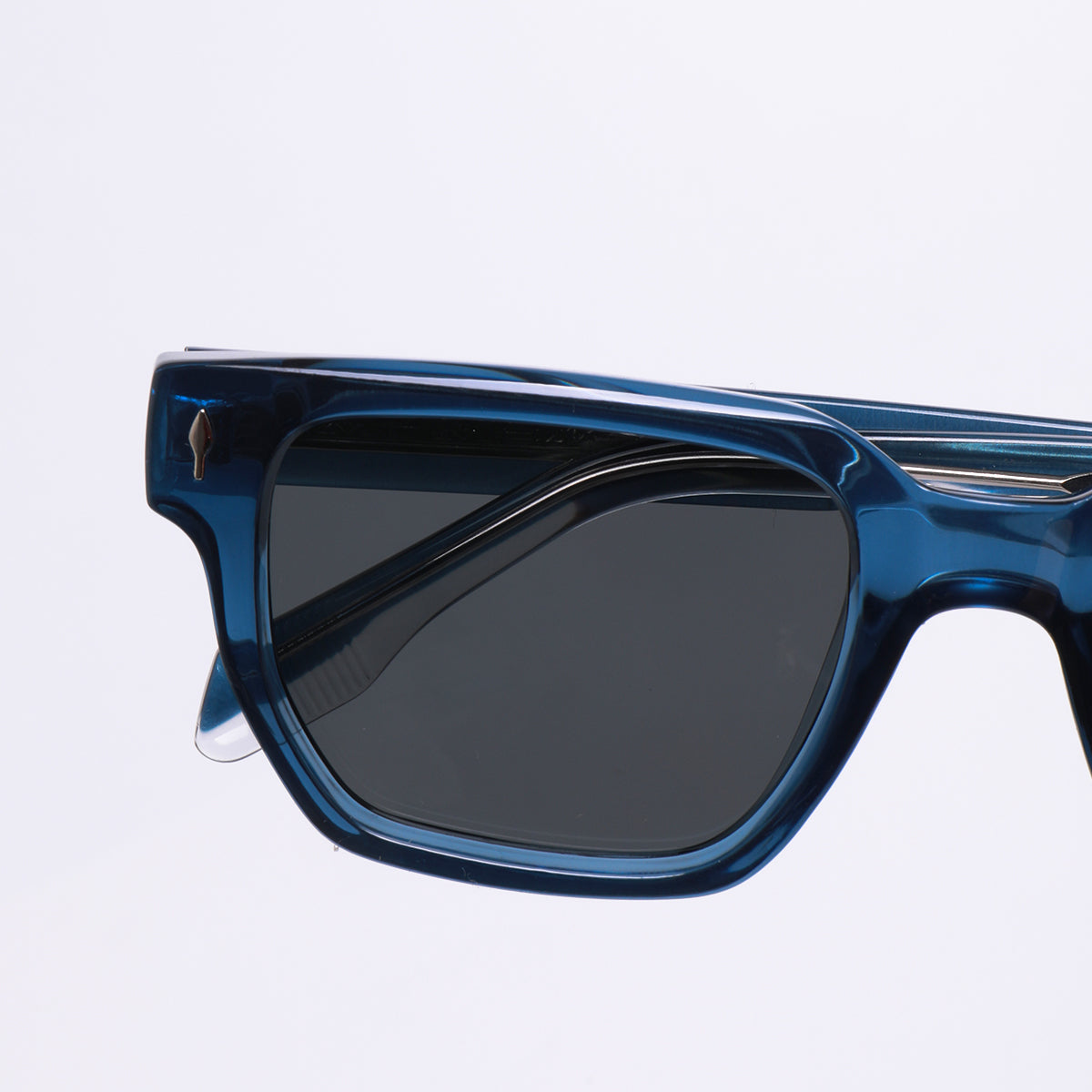 Monaco Blue Crystal Shadow Polarized Square Sunglass