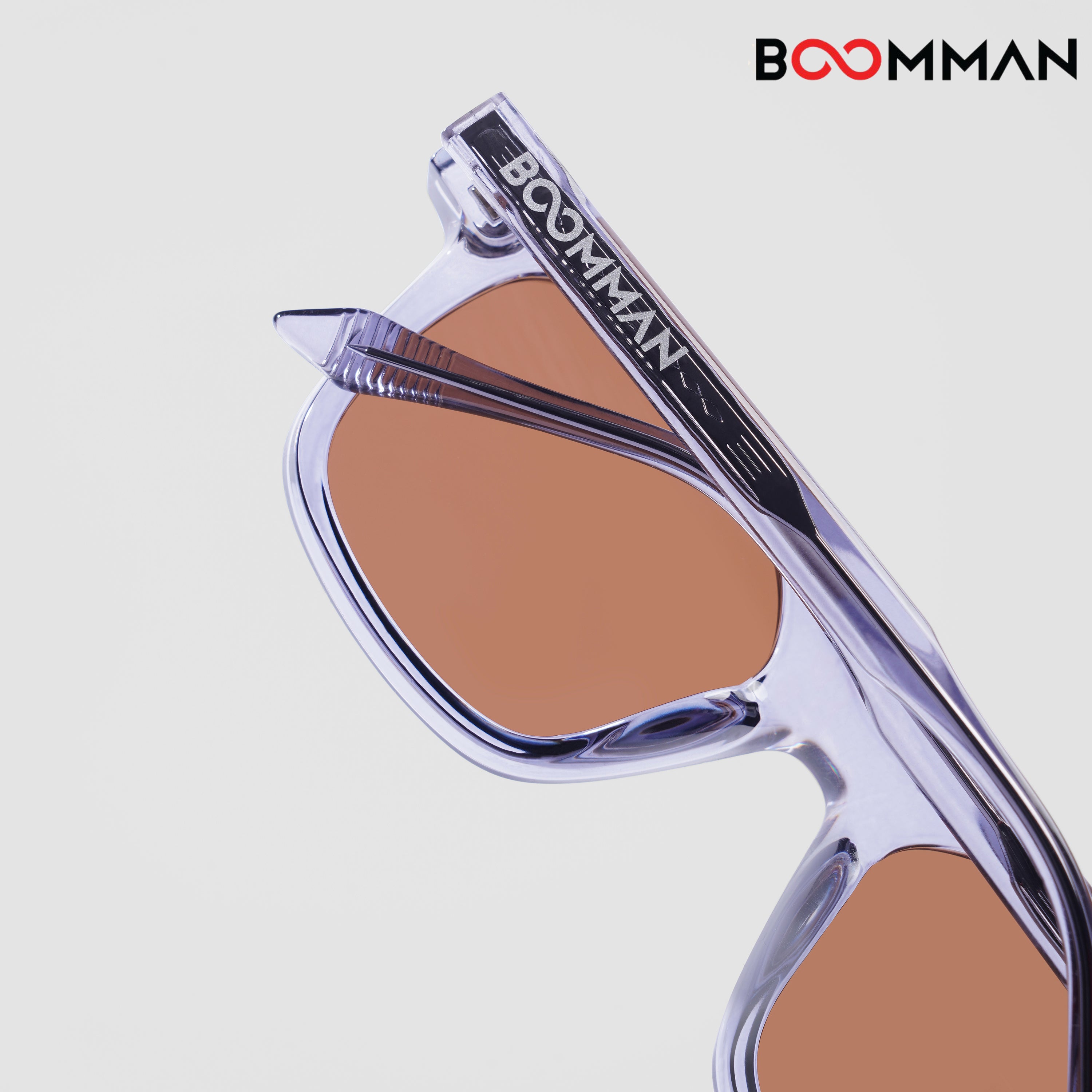 Urban Stealth - Crystal Smoke Grey Brown Wayfarer Sunglasses (Unisex)