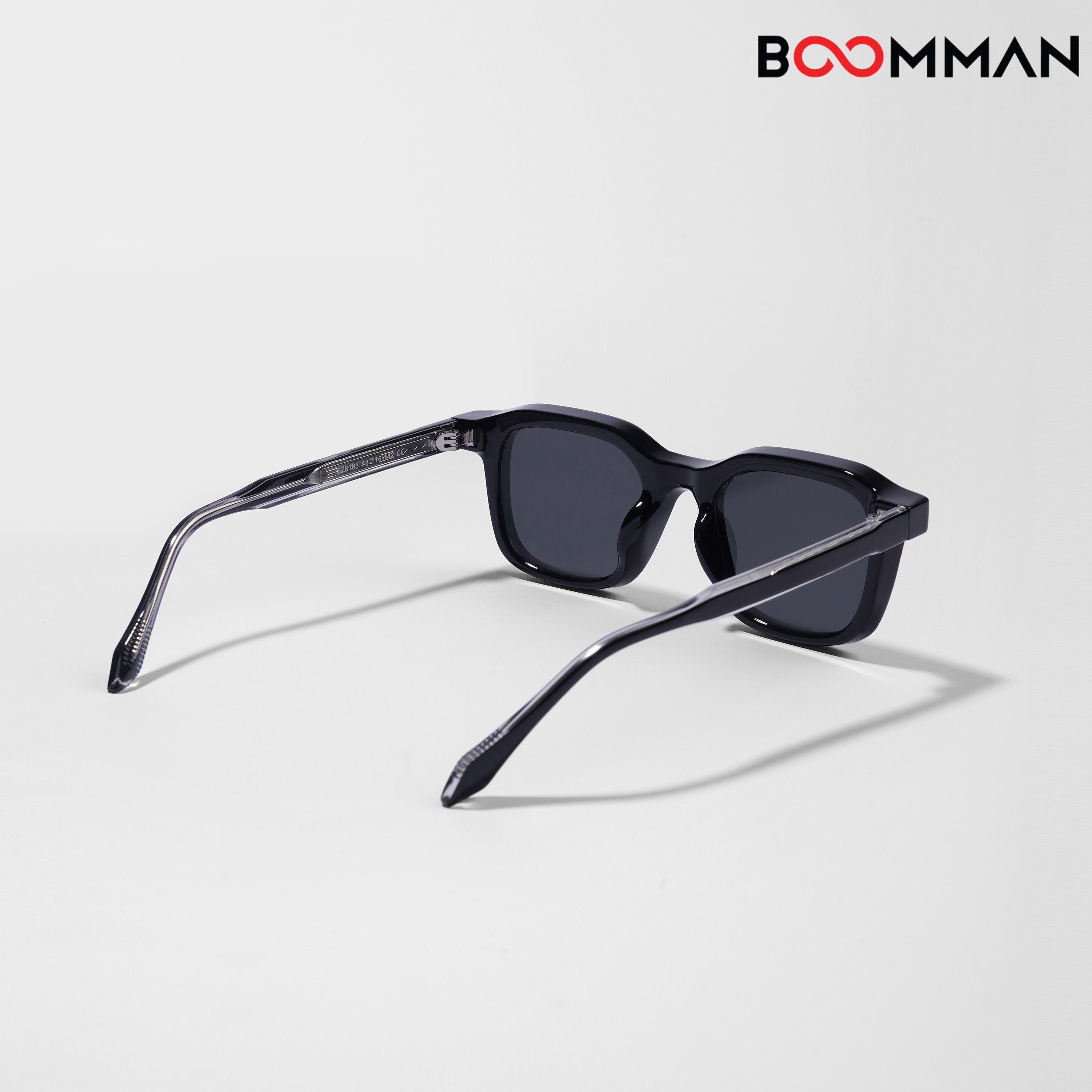 Urban Stealth - Crystal Black Square Sunglasses (Unisex)