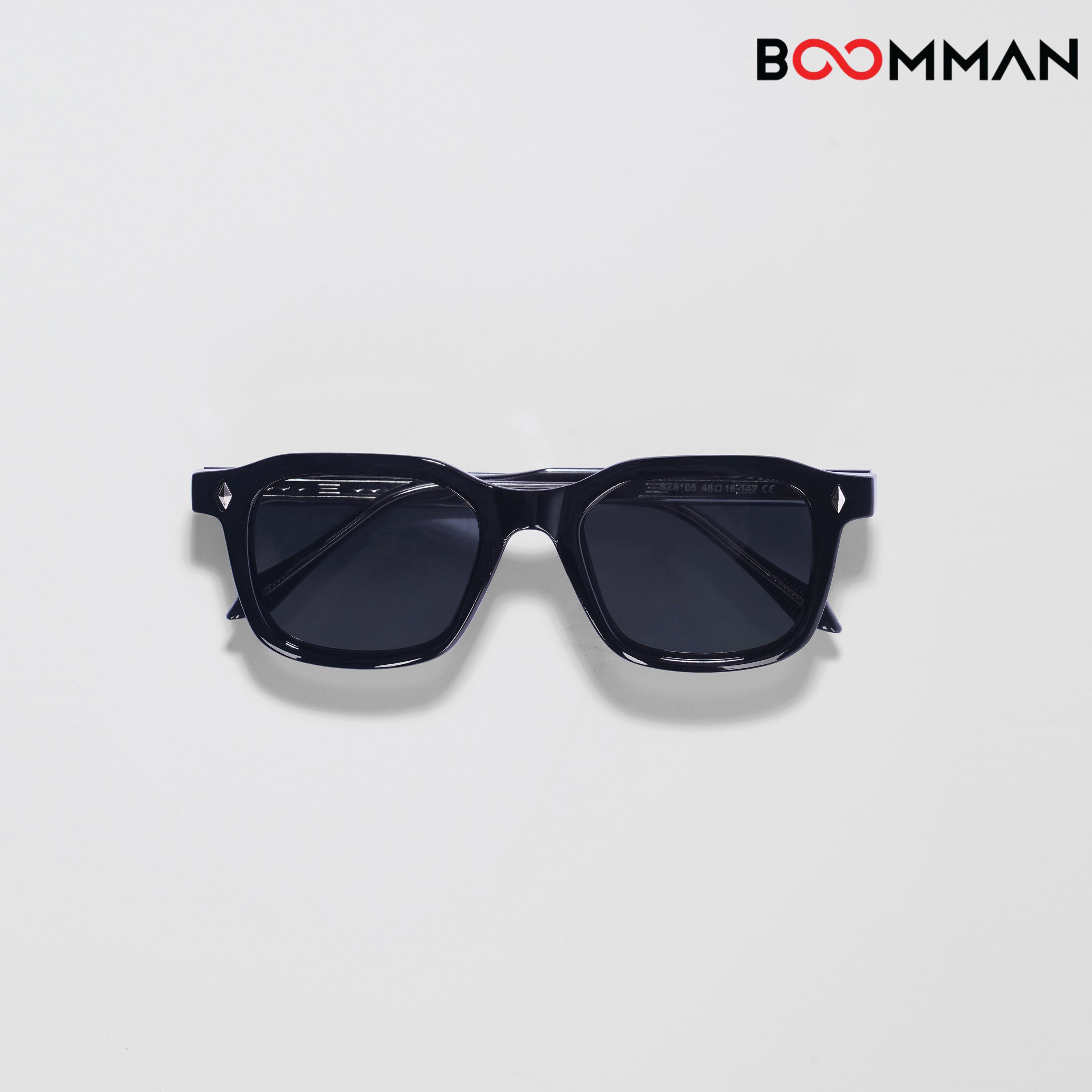 Urban Stealth - Crystal Black Square Sunglasses (Unisex)