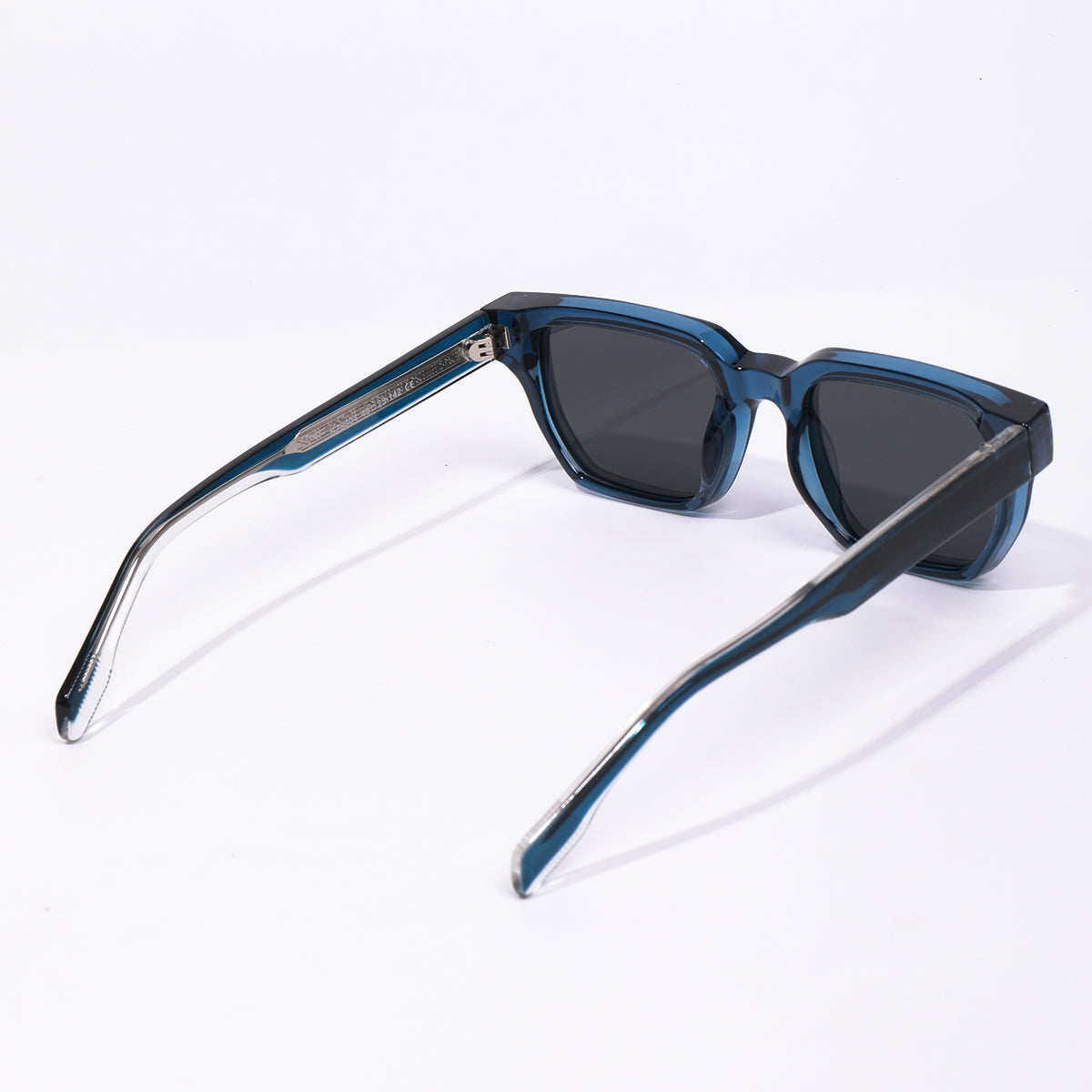 Monaco Blue Crystal Shadow Polarized Square Sunglass