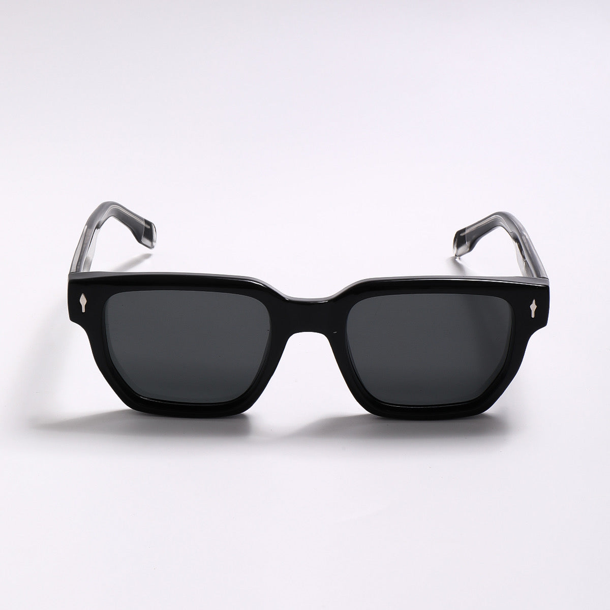 Monaco Noir Crystal Black Polarized Square Sunglass