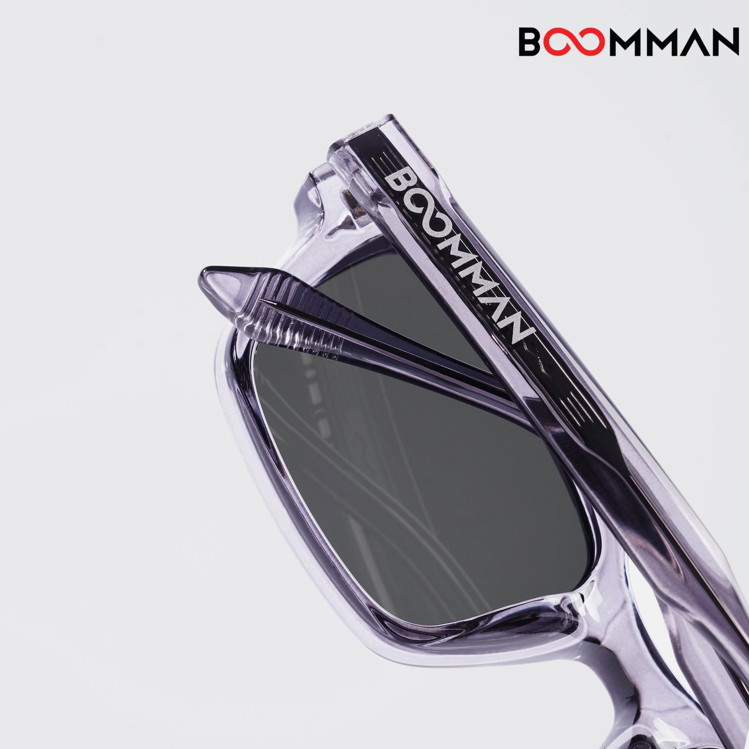 CrystalGraph Square Grey Black Sunglasses (Unisex)