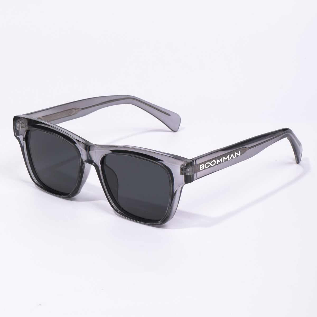 Tokyo Crystal Smoke Polarised Square Sunglass (Unisex)