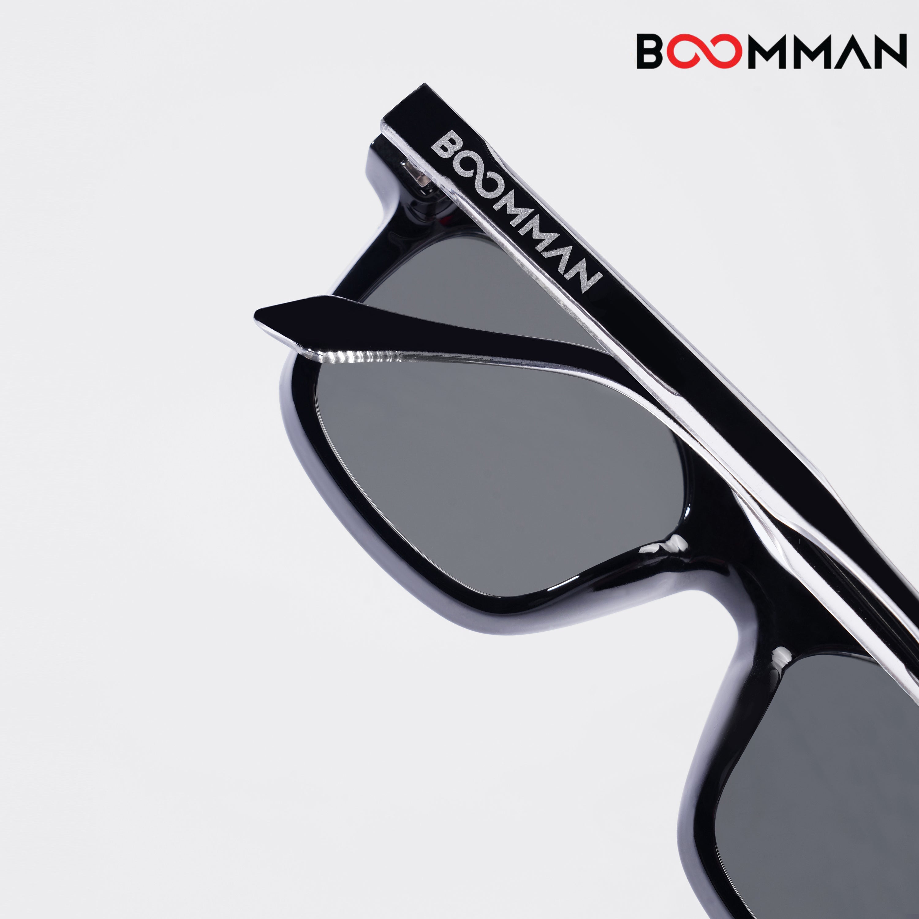 Midnight Curve Designer Black Sunglasses (Unisex)