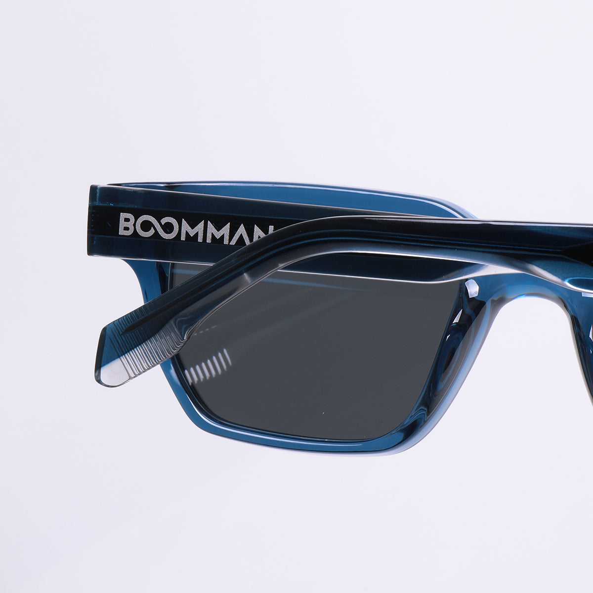 Monaco Blue Crystal Shadow Polarized Square Sunglass