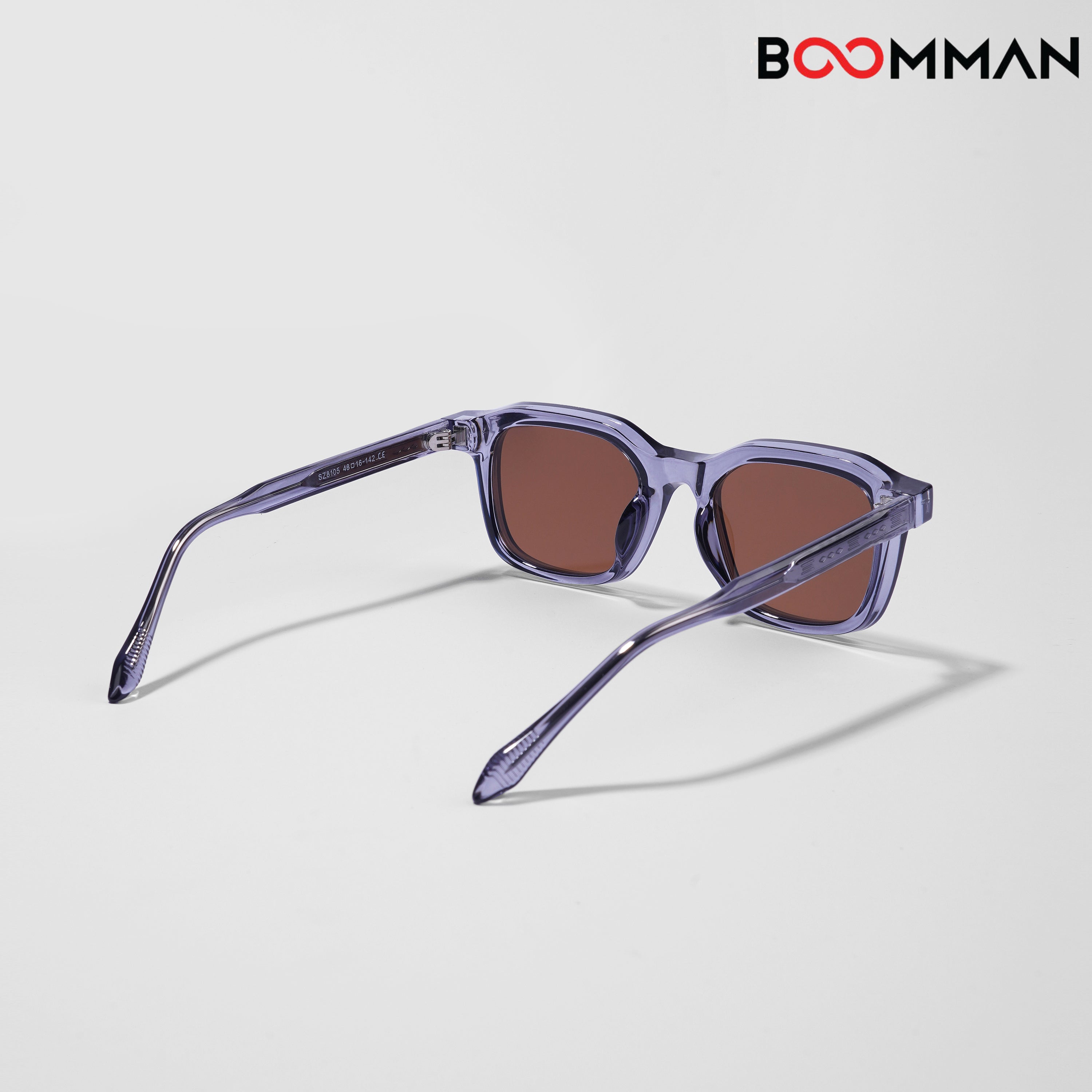 Urban Stealth - Crystal Smoke Grey Brown Wayfarer Sunglasses (Unisex)