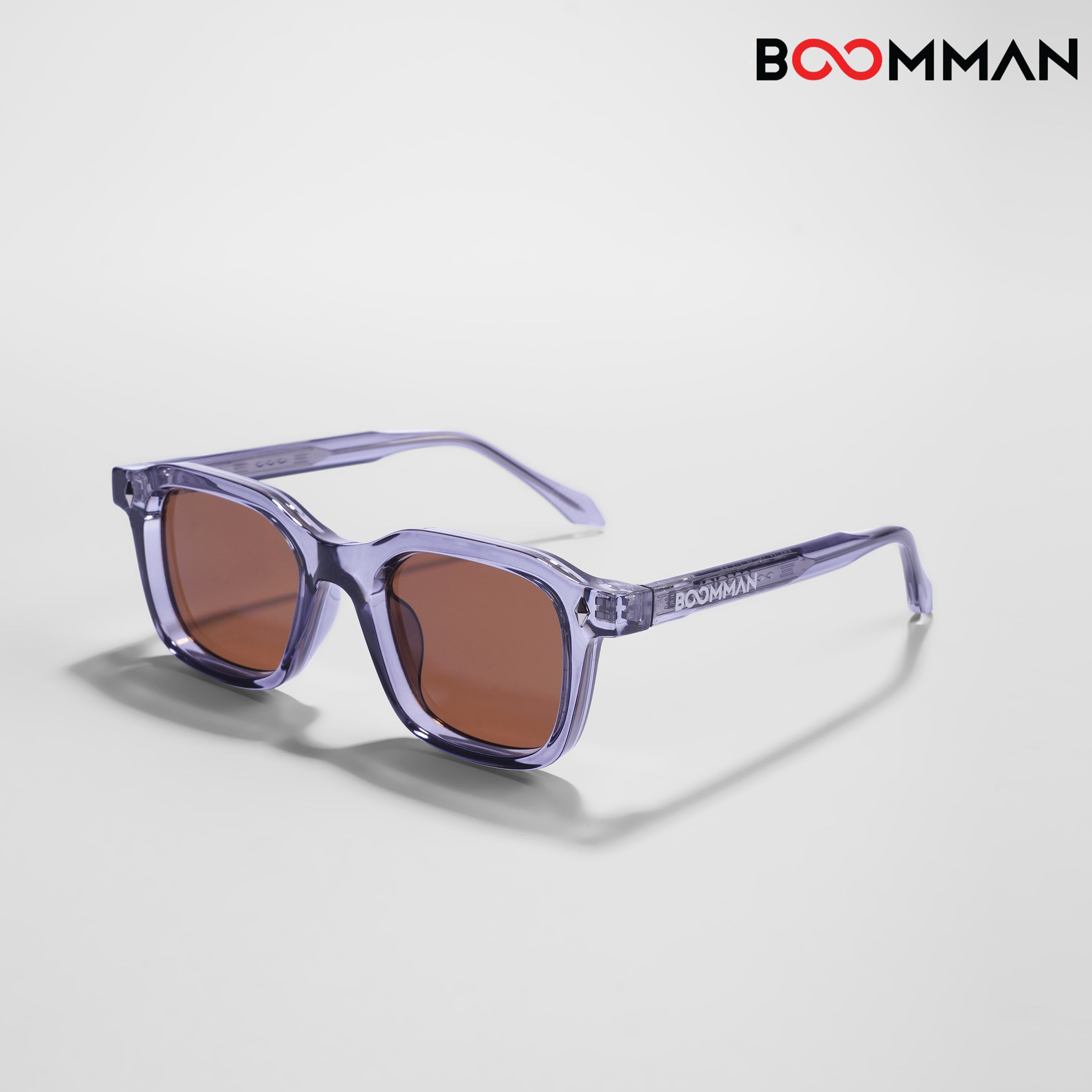 Urban Stealth - Crystal Smoke Grey Brown Wayfarer Sunglasses (Unisex)