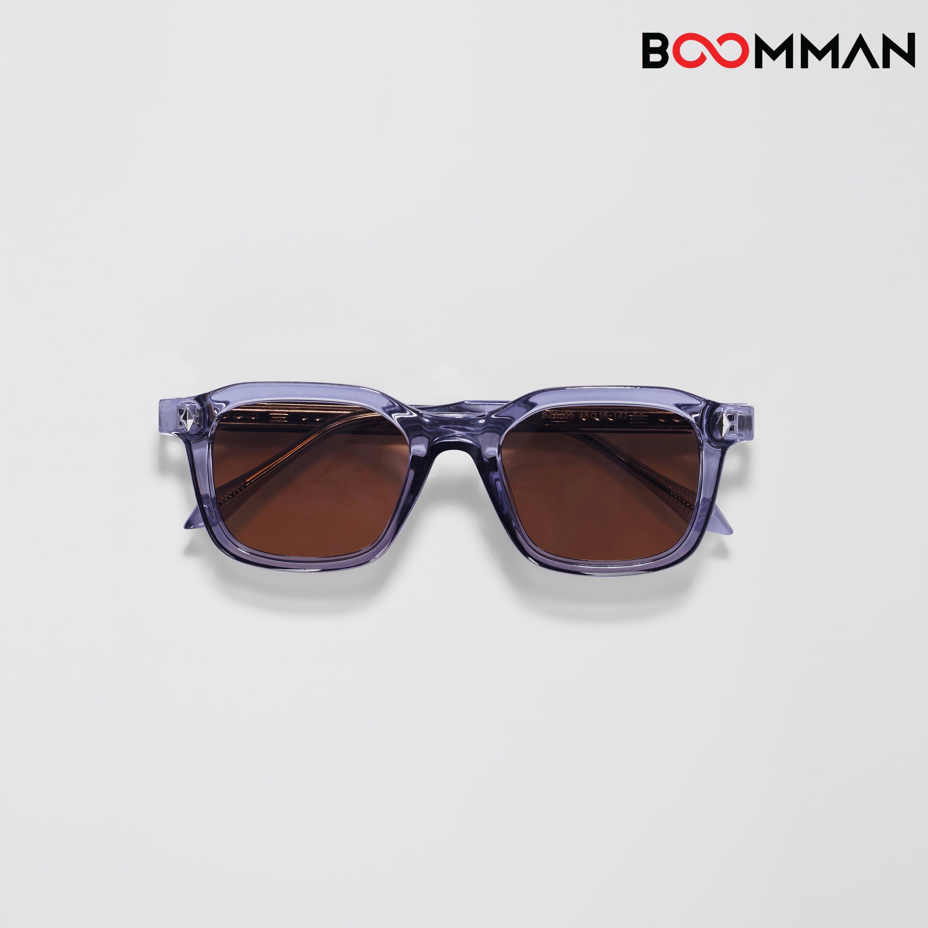 Urban Stealth - Crystal Smoke Grey Brown Wayfarer Sunglasses (Unisex)