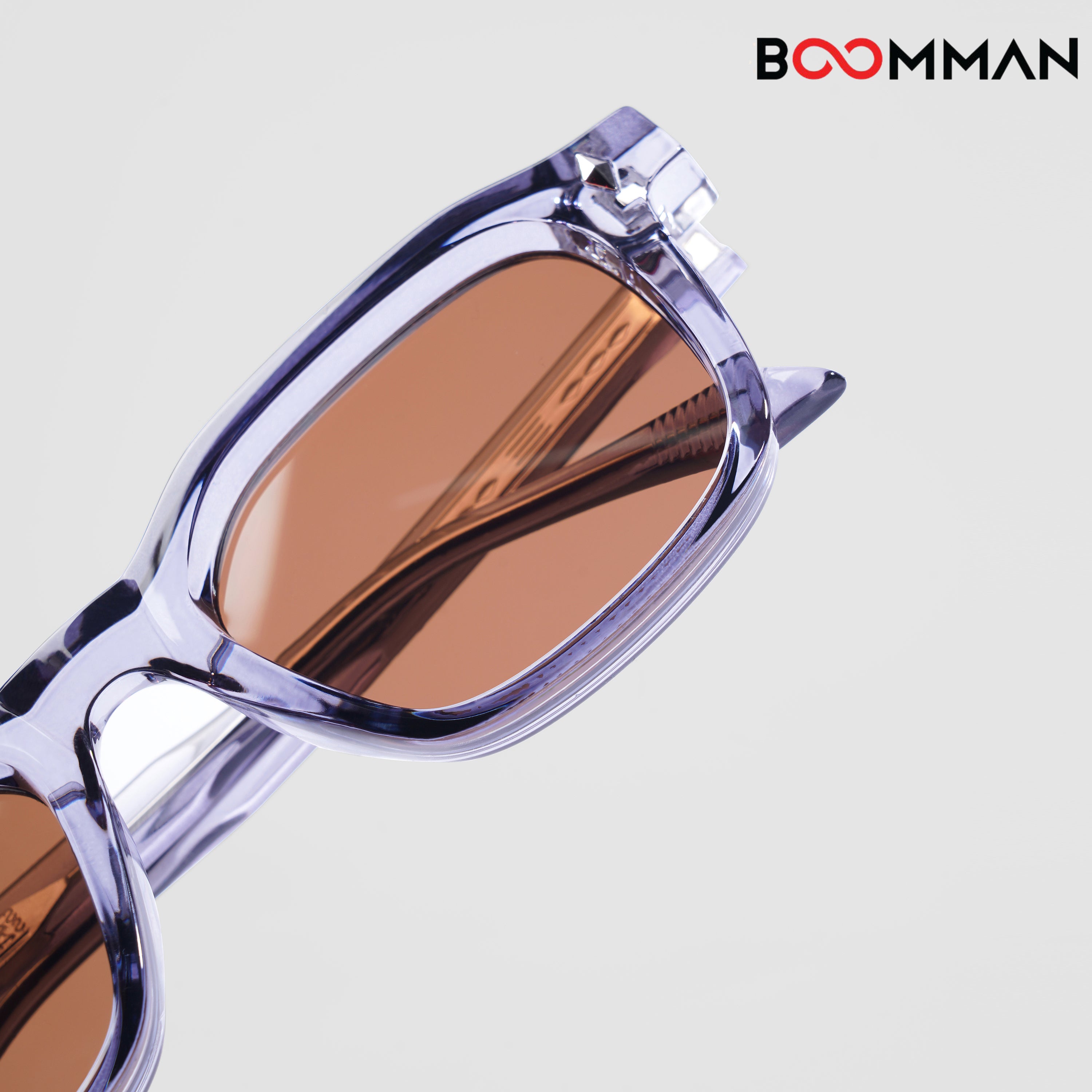 Urban Stealth - Crystal Smoke Grey Brown Wayfarer Sunglasses (Unisex)