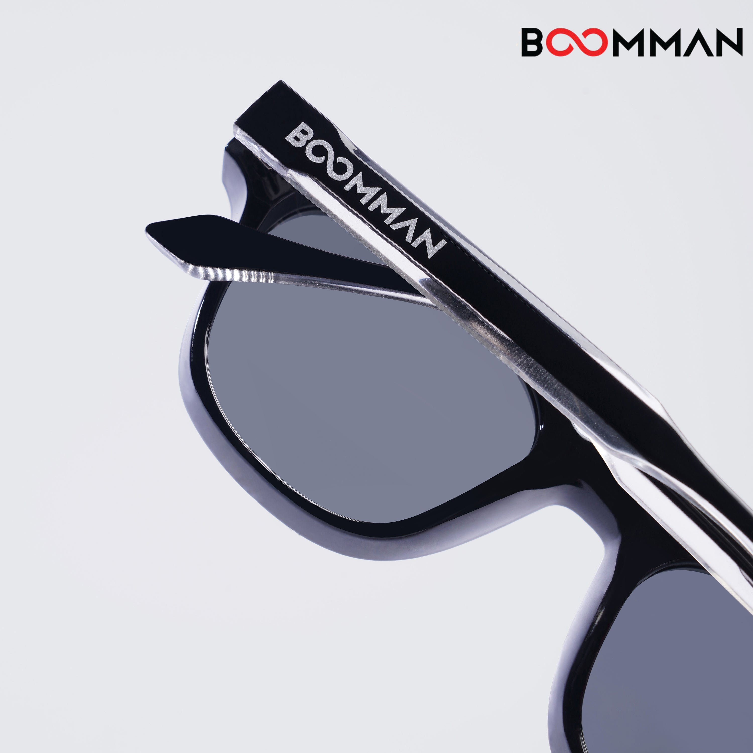 Urban Stealth - Crystal Black Square Sunglasses (Unisex)