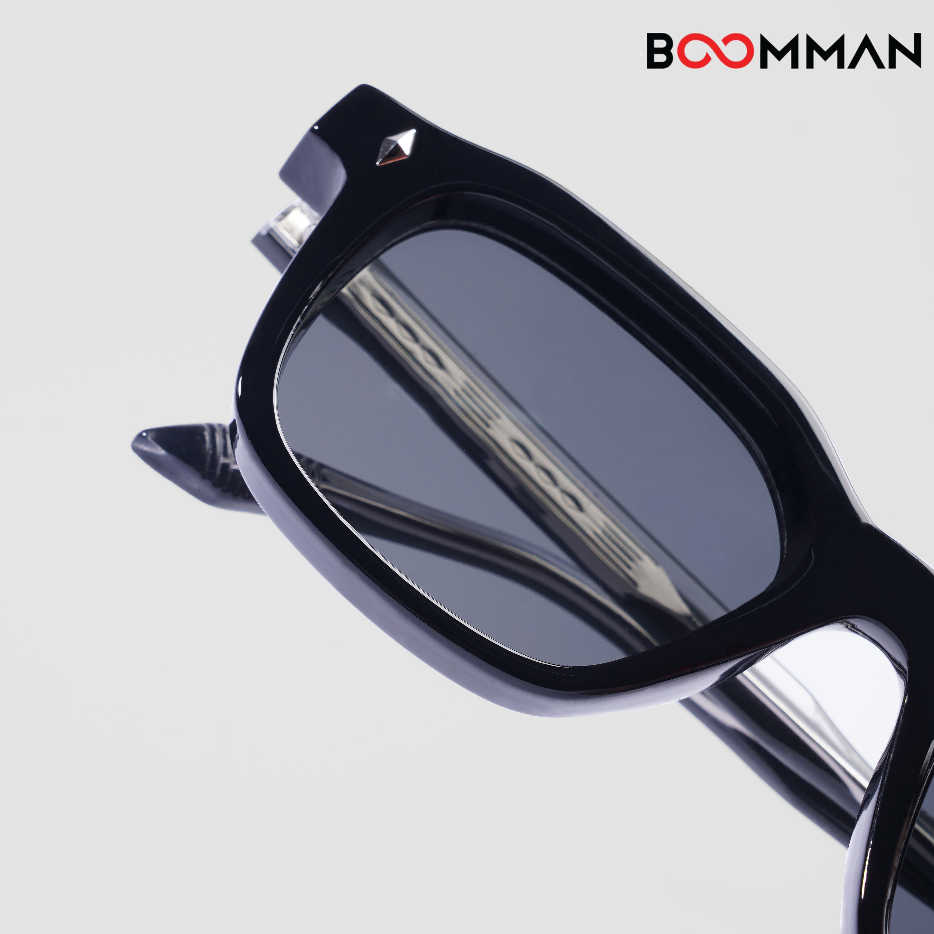 Urban Stealth - Crystal Black Square Sunglasses (Unisex)