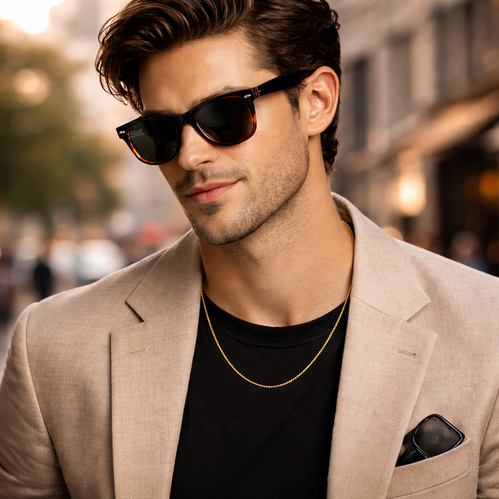 DualTone Tortoise Black Wayfarer Sunglasses (Unisex)
